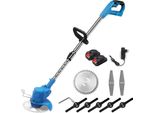 Tagliaerba E Tagliabordi - Tagliabordi A Batteria 21V - Manico Telescopico - Batteria 1500 Mah Inclusa - Ricaricabile - - Blu