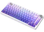 Hi75 - Tastiera Meccanica - Bluetooth Wireless - 88 Tasti - Hot-Swap - Illuminazione Rgb - Manopola Multimediale - Interruttori Neri - Viola