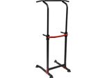 Power Tower - Stazione Per Dip E Barra Per Pull-Up - Multifunzione, Dip E Pull-Up, Flessioni, Allenamento Addominale, Home Gym E Allenamento Della Forza - Nero/Rosso