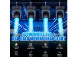 Testa Mobile A Led - Faretto Da Palcoscenico Dmx 150W - Led Bianco 80W + 21×0,3W Rgb Halo - DMX512 E Rdm - 14 Canali - Auto/Sound/Master-Slave - 90-240V - Bianco Caldo