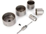 Set Per Carotaggi Per Calcestruzzo - Adattatore Sds-Plus - Ø40/68/80/100/120 Mm - Lunghezza 50 Mm - Acciaio Al Tungsteno - Argento