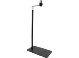 Supporto Per Beamer E Proiettori - Supporto Da Pavimento - Altezza Regolabile 60-120 Cm - Supporto Girevole - Per Filettatura Da 6,35 Mm - Acciaio, Base 34×20 Cm - Nero