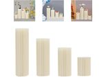 Set Di 4 Colonne Decorative Cilindriche - Supporto Da Tavolo/Centrotavola - Pieghevole - Cartone E Pvc - Per Feste Di Compleanno - Tavolo Da Dessert - Bianco