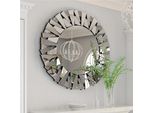 Specchio Solare - Specchio Da Parete Rotondo - 80 Cm - Vetro Sfaccettato - Design Decorativo - Per Il Bagno - Argento