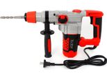 Martello Rotante Elettrico - Martello Rotante E Scalpello Multifunzione - Motore Senza Spazzole - 2200 W - 0-930 Giri/Min - 3300 Colpi/Min - Spina 220 V Ue - Rosso