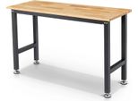 Banco Da Lavoro / Tavolo Da Lavoro - WB0102 152 Cm - Resistente - Piano In Legno Di Caucciù - Per Falegnameria, Garage, Officina, Casa-Ufficio - Viola