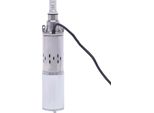 Pompa Sommersa Per Acqua - Pompa Per Pozzi Profondi - 12V - 180W - Portata 1,2 M³/H - Cavo 17 M - Uscita 2,5 Cm - Acciaio Inox/Rame - Bianco