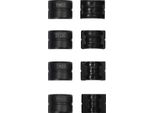 Set Di Ganasce Per Pinze Di Pressatura - TH16/TH20/TH26/TH32 - 4 Pezzi - Acciaio Cr45 - Per Presse Per Tubi - Nero