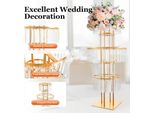 Portafiori - Decorazione Da Tavolo Per Matrimonio - 5 Livelli - Indipendente - Ferro - Per Feste E Banchetti - Oro