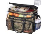 Borsa Frigo - Modello Da Campeggio - 48 Lattine - 2 Scomparti - A Prova Di Perdite - Coperchio Isolante - Per Campeggio/Escursioni/Picnic - Blu
