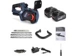 Motosega A Batteria - Senza Fili E Senza Spazzole - Lama Da 30,5 Cm - 3300 Giri/Min - 2 Batterie Li-Ion Da 22 V 3,0 Ah - Spina Ue - Blu