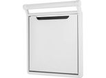 Sgabello Pieghevole A Parete - Sedile Per Cambio Scarpe Per Bagno/Disimpegno - Alluminio - Portata 150 Kg - Telaio 43×41 Cm - Larghezza Seduta 32,2 Cm - Taglia M - Bianco