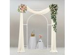 Supporto Per Arco Nuziale - Struttura Quadrata In Metallo - 1,8 X 2,4 M - Acciaio Al Carbonio - Per Arco Di Palloncini E Fondale Fotografico - Personalizzabile - Bianco