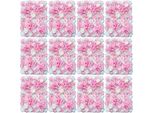 Fiori Artificiali Di Seta Da Parete, Pannelli, 12 Pezzi, Rosa, Per Matrimonio, Sfondo Fotografico, Festa, Decorazione Fai Da Te