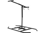 Compattatore Manuale Di Rifiuti - Compattatore Di Rifiuti - Altezza Regolabile 48,5-64,5 Cm (3 Livelli) - Acciaio - Smaltato - Nero