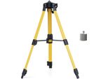 Treppiede Per Dispositivo Di Livellamento Laser - Treppiede Con Asta Di Prolunga - 1 M Di Altezza - Regolabile Su 3 Altezze - Filettatura Da 1,59 Cm - Adattatore Da 1,59 Cm A 0,635 Cm - Giallo