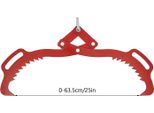 Pinze Per Il Sollevamento Del Legno - Pinze Per Il Dorso/Pinze Per Blocchi - Lunghezza 63,5 Cm - Apertura Ganasce 0-76 Cm - Portata 1000 Kg - Acciaio Al Carbonio - Artigli Seghettati - Arancione