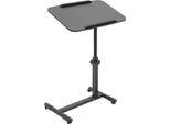 Tavolino Rotante Per Letto E Laptop - Tavolino Regolabile In Altezza - 65-90 Cm - Piano 60×40 Cm - Base 57×40 Cm - Portata 20 Kg - Mdf - Nero