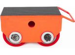 Carrello Per Macchine Industriali - Carrello Da Trasporto - Portata 2,5 T - 2 Ruote - Acciaio Fuso + Ruote Inpoliuretano- Rosso