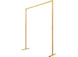 Fondale Per Matrimonio - Supporto Per Arco Di Palloncini - Struttura Quadrata - Ferro - Altezza Regolabile 107-200 Cm - Portata 5 Kg - Necessario Il Montaggio - Giallo