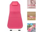 Lettino Da Massaggio - Lettino Cosmetico Portatile Pieghevole A 3 Sezioni - Regolabile - Finto Cuoio - Struttura Tubolare In Acciaio - Borsa Per Il Trasporto - Pieghevole 91×60×26 Cm - Rosa