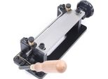 Macchina Per Affilare E Spaccare La Pelle - Versione Manuale - Regolazione 2-6 Mm - Spessore Minimo 1 Mm - Larghezza Massima 7 Cm - Lunghezza Lama 15 Cm - Legno E Acciaio Inox. Larghezza 7 Cm - Lunghezza Lama 15 Cm - Legno/Acciaio Inox/Ferro