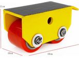Carrello Per Il Trasporto Di Macchine Industriali - Carrello Da Trasporto - Portata 2,5 T/2500 Kg - Acciaio Fuso + Ruote Inpoliuretano- 2 Ruote - Servizio Pesante - Giallo