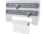 Organizzatore Da Cucina Multifunzionale - Portarotolo/Dispenser Da Parete - Per Fogli Di Alluminio E Pellicola Trasparente - Per Rotoli Fino A 27 Cm - Abs - Richiede Il Montaggio