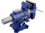 Morsa Da Banco - Morsa - Larghezza Ganasce 125 Mm - Ruotabile Di 360° - Ghisa Sferoidale - Con Morsetto Da Tavolo - Per La Lavorazione Del Legno