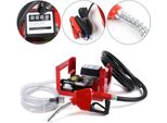 Pompa Elettrica Di Trasferimento Del Carburante, Autoadescante A 12 V Cc, Con Flussometro E Ugello, Ad Alta Portata