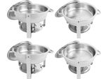 Set Buffet Di Chafing Dish, Scaldavivande Da 4,5 Litri, Viola, In Acciaio Inox, A Spirale, Per Feste E Matrimoni