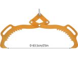 Pinze Per Il Sollevamento Di Legno - 63,5 Cm - Portata 1000 Kg - Apertura Ganasce 0-76 Cm - Acciaio Al Carbonio 8 Mm - Doppi Artigli Seghettati - Giallo
