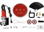 Sega Per Calcestruzzo, Macchina Da Taglio A Secco/Umido, 4000 W, 3000 Giri/Min, Taglio Senza Polvere Per Calcestruzzo, Pietra E Acciaio D'armatura, Rosso Carminio