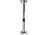 Gamba Del Tavolo Regolabile - Base/Supporto Per Tavolo - Altezza 56,5-72 Cm - Rimovibile - Alluminio + Abs - Per Barche E Camper