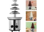 Fontana Di Cioccolato - Fonditrice A 4 Livelli - Capacità 1,8 Litri - Acciaio Inox 430 - 170 W - 220-240 V - Riscaldamento Circa 40°C