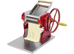Macchina Per La Pasta - Macchina Per La Pasta Elettrica - Larghezza Rullo 16 Cm - Spessore Pasta Regolabile 0,5-5 Mm - Acciaio Inox - Per 5-10 Persone - Rosso