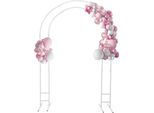 Arco Nuziale In Metallo, Supporto Per Fondale/Arco Da Giardino, Bianco, Misura M, Per Fiori E Ghirlande Di Palloncini