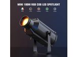 Faretto Da Palco A Led - Faretto Di Profilo - 120W Cob - DMX512 7 Canali - Messa A Fuoco Manuale - Auto/Sound/Master-Slave - 90-240V - Bianco Caldo