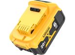 Batteria DCB200, Batteria Di Ricambio Per Elettroutensili Dewalt 20V/18V, Li-Ion 6Ah 6000Mah, Grigio
