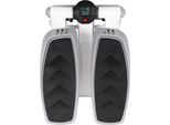 Stepper Per La Casa E L'ufficio - Mini Stepper Fitness Multifunzionale - Con Bande Di Resistenza - Max. 150 Kg - Inclinazione Pedale 38° - Display Lcd Per Le Calorie - Grigio