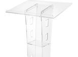 Podio Per Leggio - Leggio In Plexiglas Acrilico - Luce Led Blu - A Terra - Funzionamento A Rete 100-240V - Richiede Il Montaggio - Trasparente