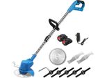 Tagliabordi - Batteria 21 V - Senza Fili - Manico Telescopico - Batterie 2×1500 Mah - Lama Da Taglio - Verde