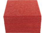 Pannelli Acustici - Pannelli Da Parete - Set Da 18 Pezzi - Isolamento E Assorbimento Acustico - Trattamento Acustico - Materiale Pet - Decorazione Murale - Rosso