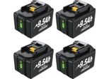 Batteria Di Ricambio Compatibile Makita, BL1830 18V Li-Ion, 9,5Ah/9500Mah, Blu Cielo, Adatta Per Elettroutensili BL1860/BL1890