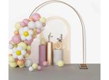 Arco Nuziale - Supporto Per Arco Di Palloncini - Ferro - Altezza 2,3 M (230 Cm) - Xxl - Capacità Di Carico 4-5 Kg - Forma Ad Arco - Oro