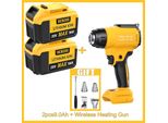 Pistola Ad Aria Calda A Batteria, Compatibile Con Batteria Ricaricabile Dewalt 20V, Arancione, Per Riparazioni Di Elettronica E Cellulari, Saldature E Lavori Manuali, Tubi Termoretraibili