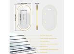 Specchio Da Bagno E Specchio Per Il Trucco - Specchio Ovale Da Parete - Illuminazione A Led - Senza Nebbia - Dimensioni 50X100 Cm - Con Cornice - Arancione