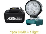 Batteria Di Ricambio Compatibile Makita, 18V Li-Ion 6Ah 18650, Oro, Adatta Per BL1830/BL1840/BL1850
