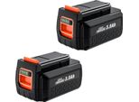 Batteria Di Ricambio 40V 3000 Mah, Ricaricabile 18650 Li-Ion Per Elettroutensili, Compatibile Con Black+Decker LBXR36/BL20362/LBX2040, Grigio