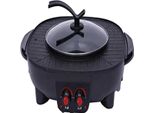 Grill Elettrico E Hotpot - Griglia Da Tavolo 2 In 1 - 2100 W - Senza Fumo - Pentola Shabu Shabu - Riscaldamento Rapido - Montaggio Semplice - Nero